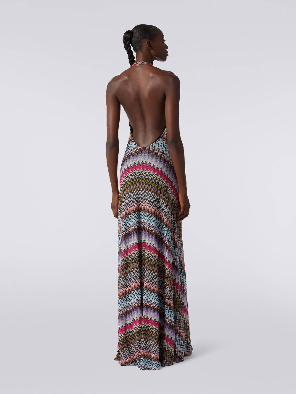 Missoni Abito lungo in viscosa zig zag con lurex Prezzo Ridotto