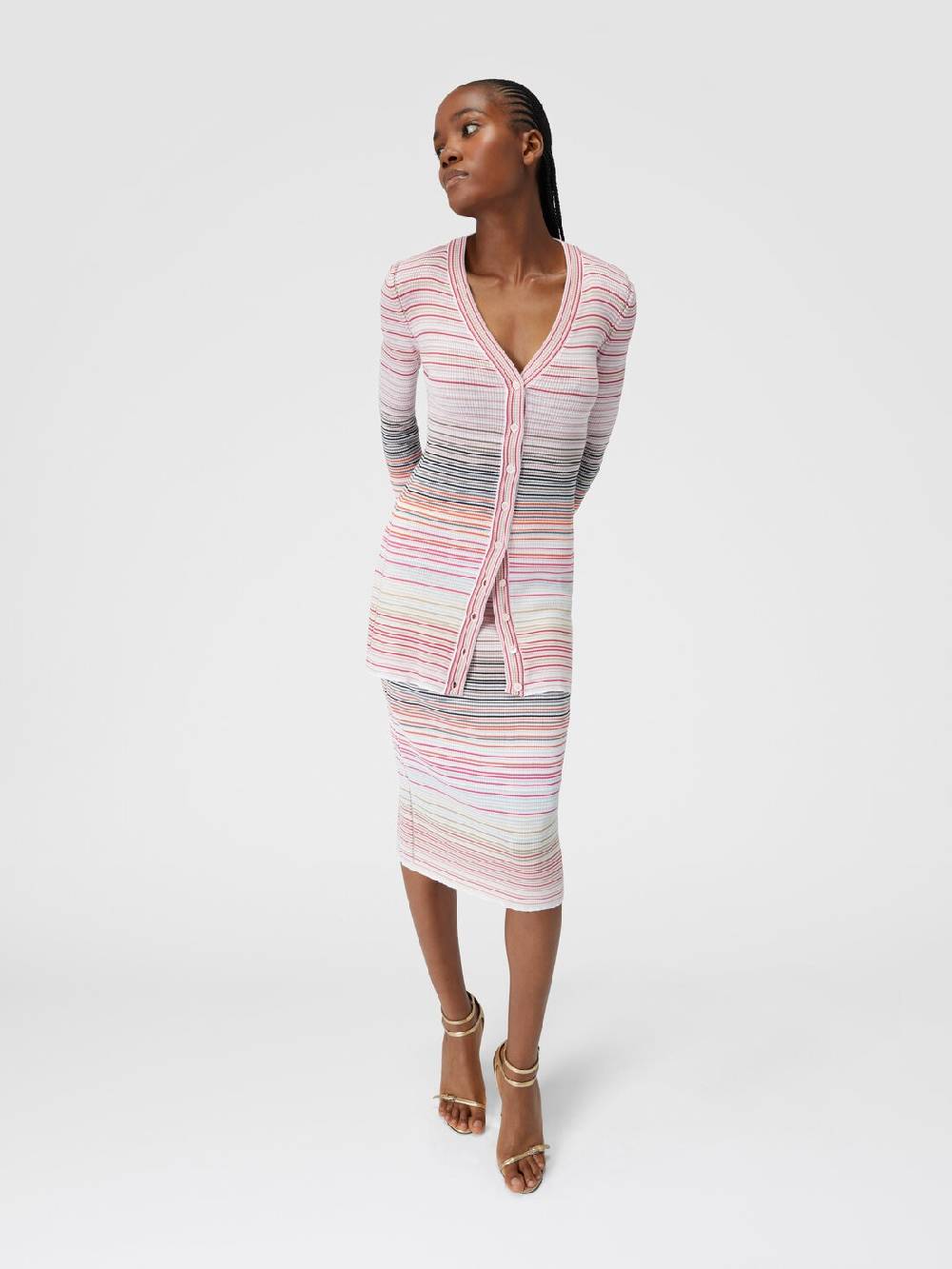 Missoni Cardigan in cotone e viscosa a righe Offerta natalizia