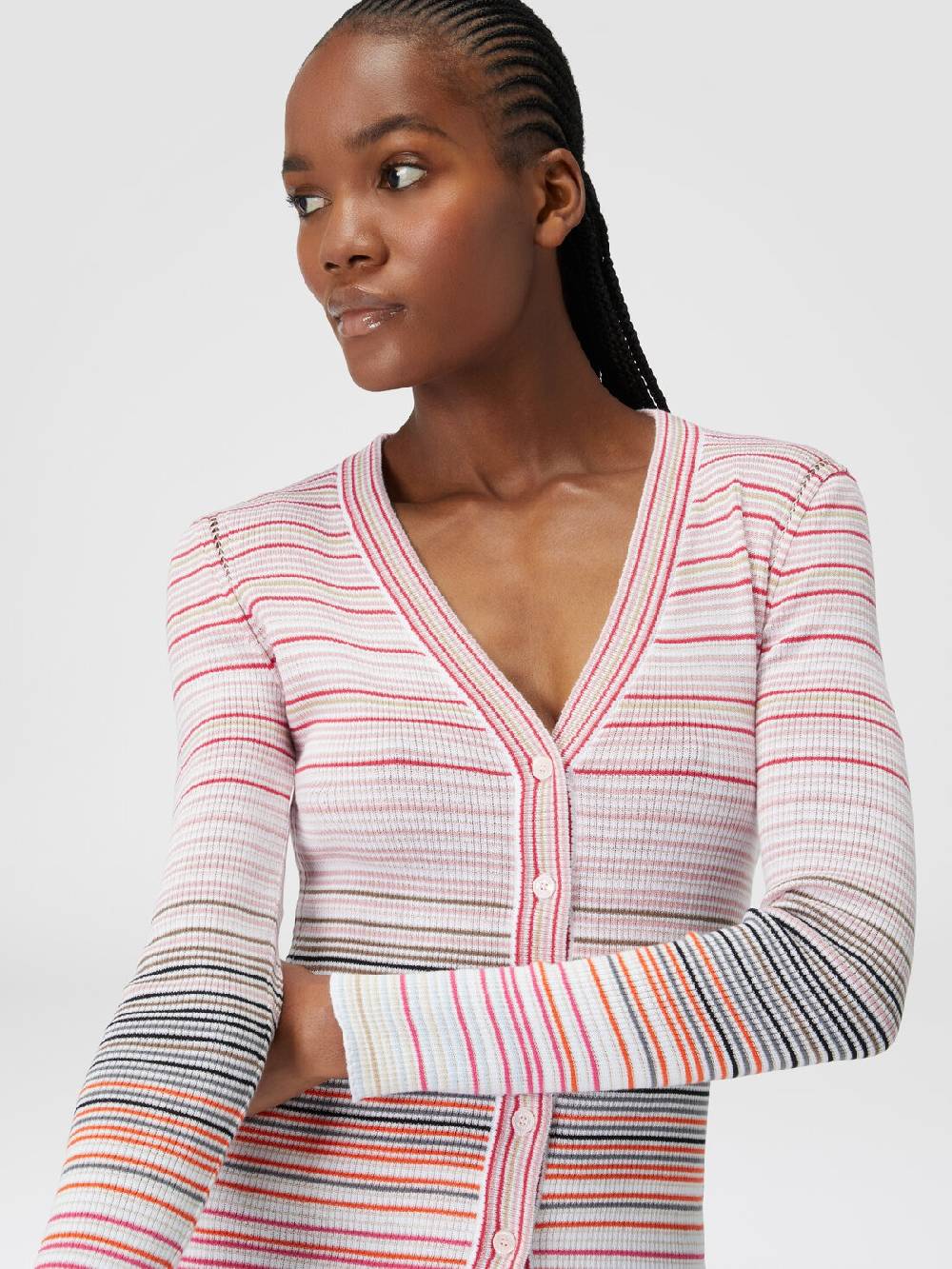 Missoni Cardigan in cotone e viscosa a righe Offerta natalizia