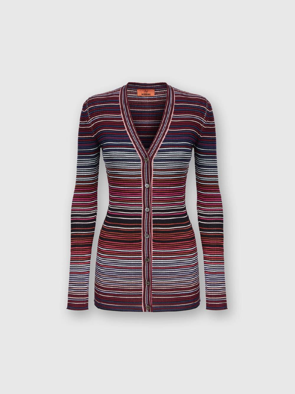 Missoni Cardigan in cotone e viscosa a righe Economico