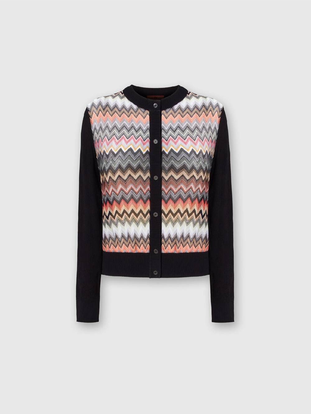 Missoni Cardigan corto in viscosa chevron Outlet