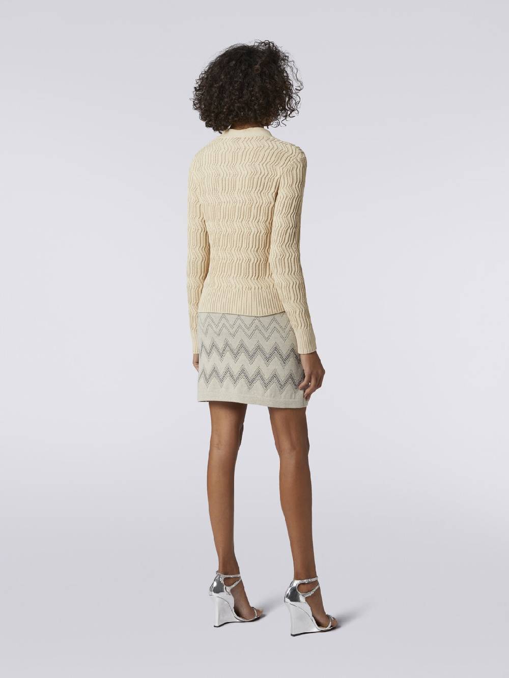 Missoni Cardigan in cotone con nervature verticali a rilievo Saldi