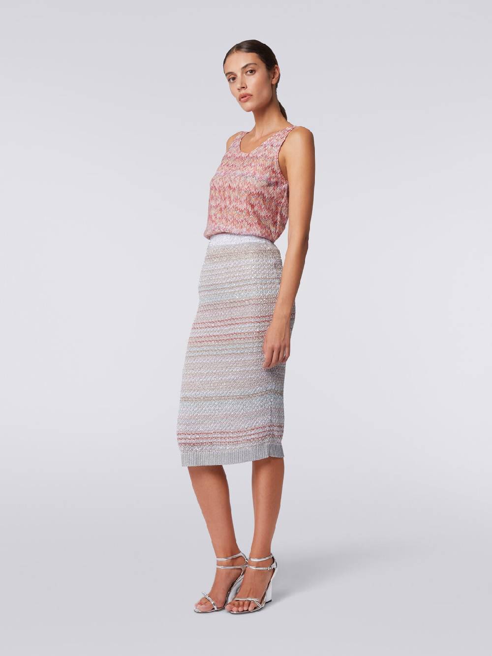Missoni Gonna midi in misto viscosa con paillettes Vendita Calda