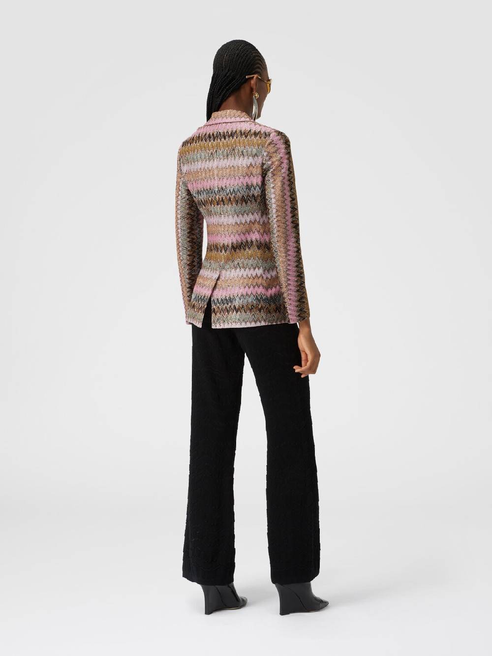 Missoni Blazer in maglia di viscosa chevron lamé Offerte esclusive