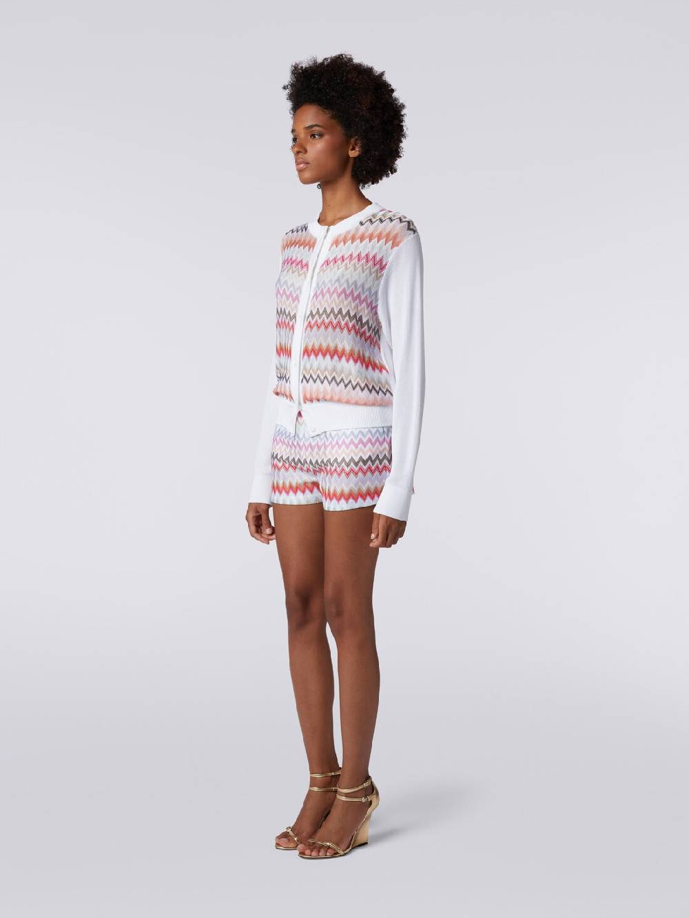 Missoni Cardigan corto in viscosa chevron Italy