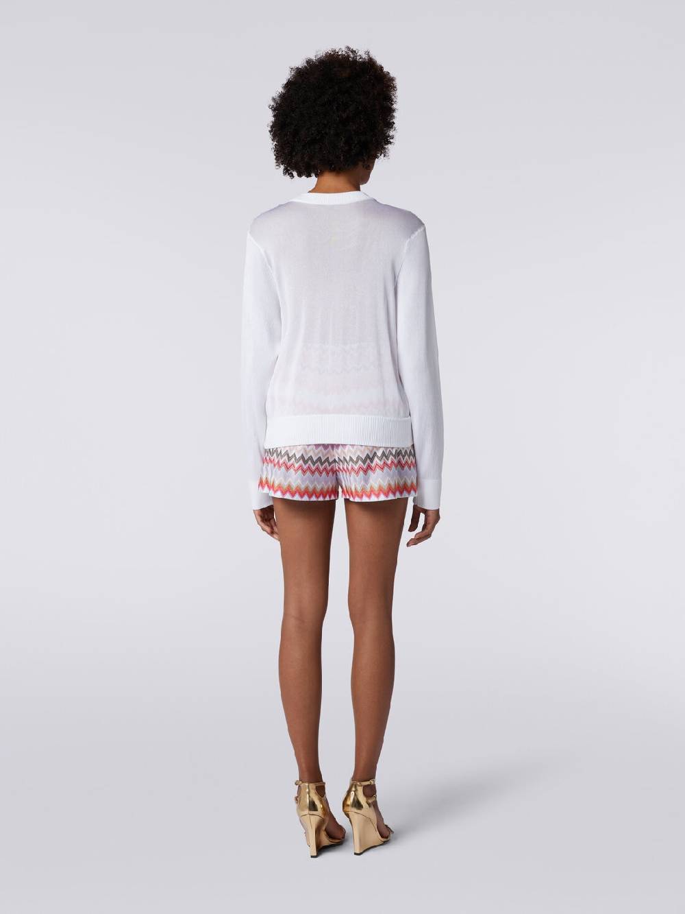 Missoni Cardigan corto in viscosa chevron Italy