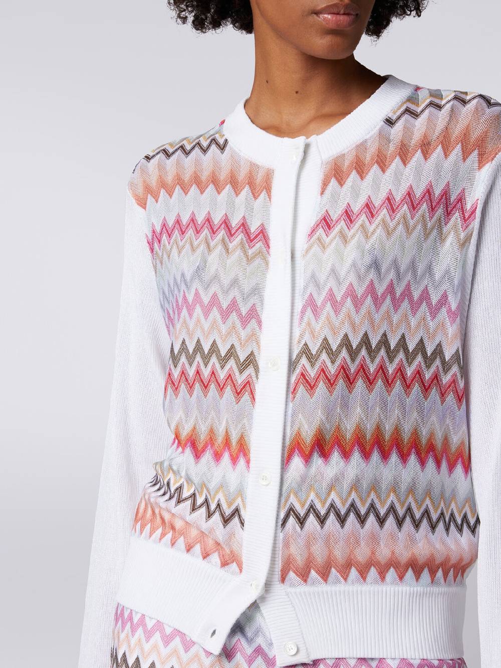 Missoni Cardigan corto in viscosa chevron Italy