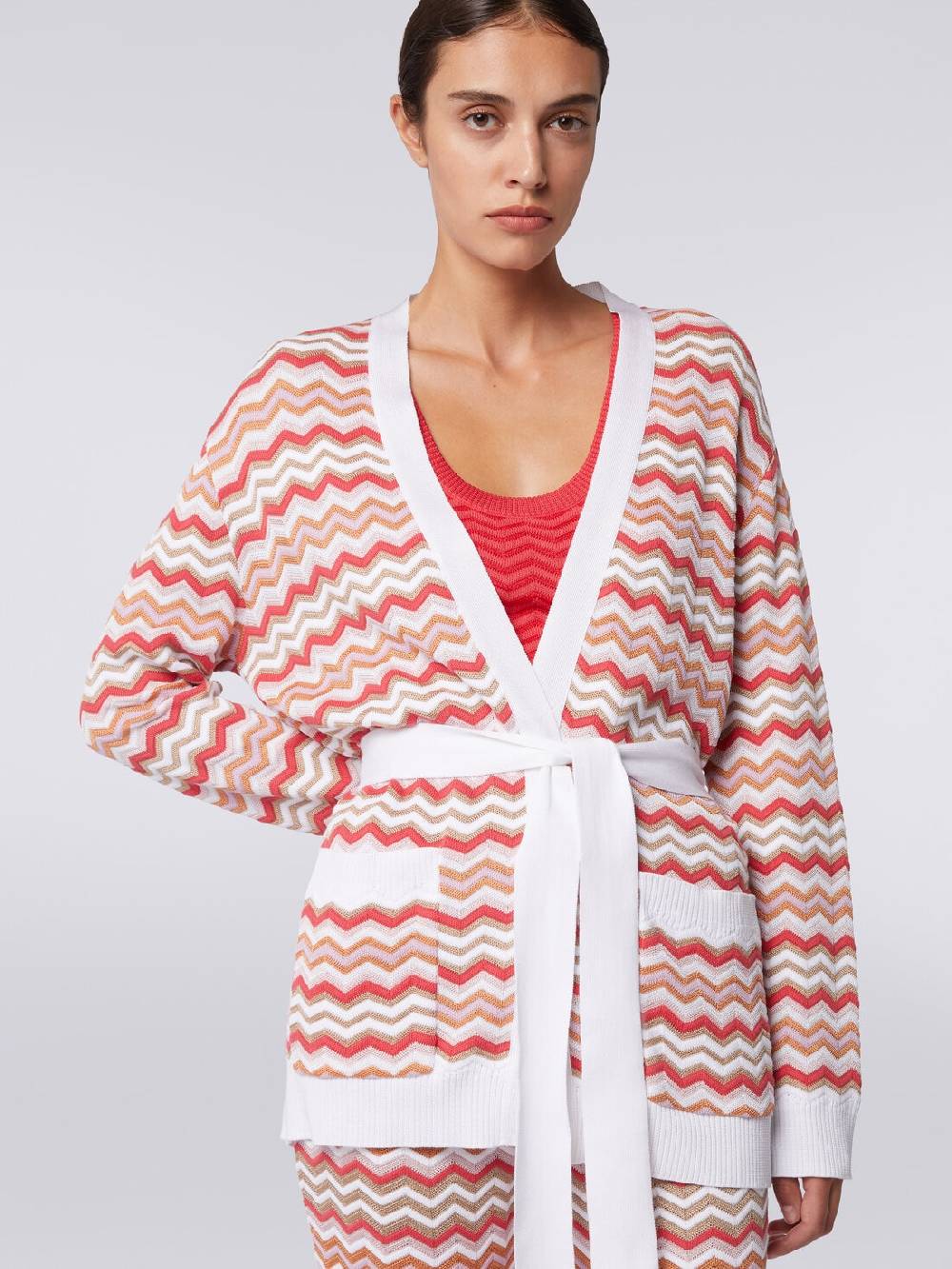 Missoni Cardigan in maglia di cotone e viscosa zig zag Italia