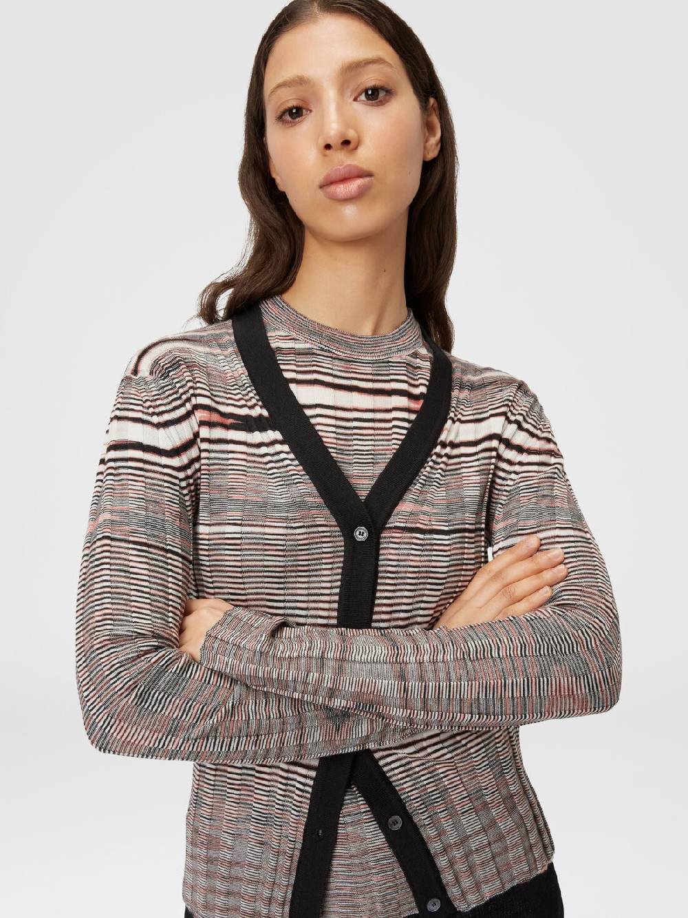 Missoni Cardigan a costine in cashmere e seta fiammata Offerte giornaliere