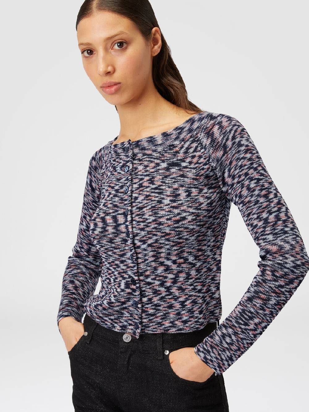 Missoni Cardigan corto in misto viscosa fiammata Nuovo