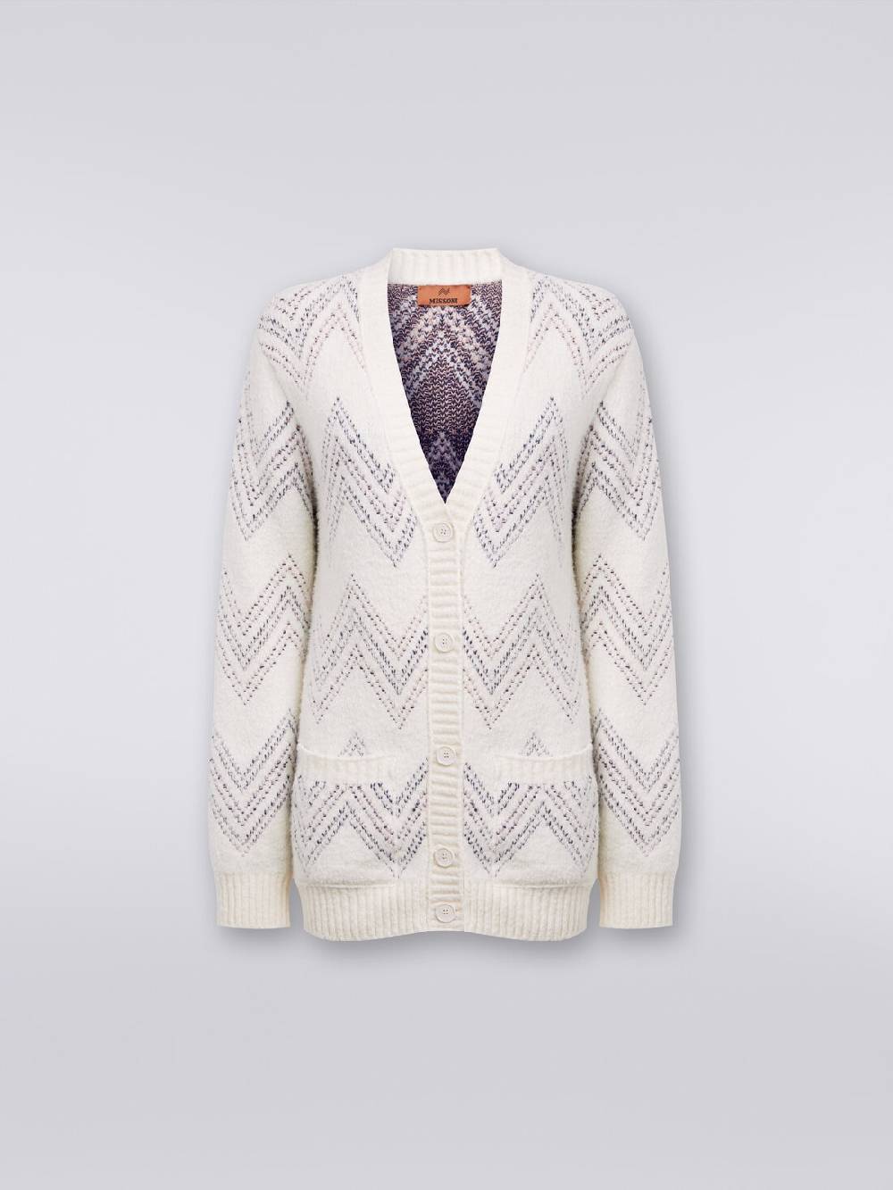 Missoni Cardigan oversize in misto cotone zig zag Qualità