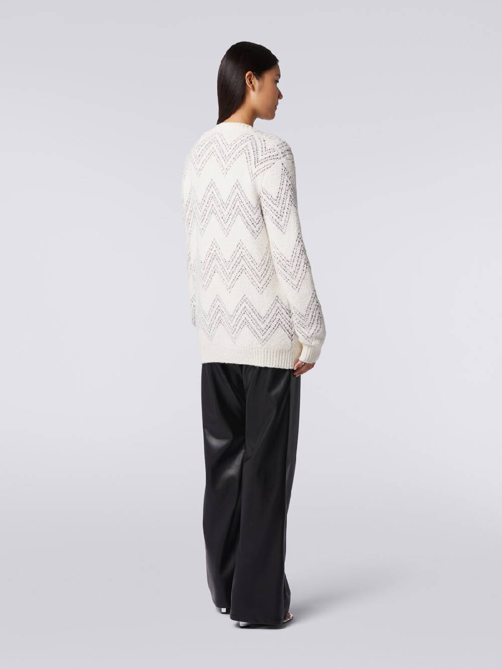 Missoni Cardigan oversize in misto cotone zig zag Qualità
