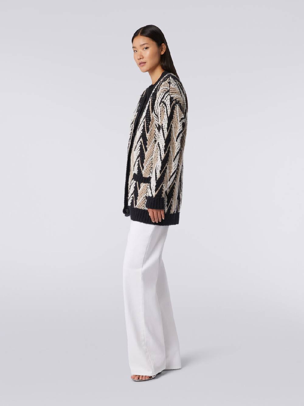 Missoni Cardigan in misto cotone zig zag Vendita