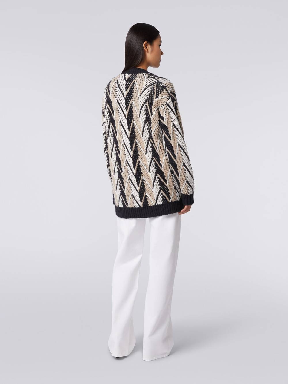 Missoni Cardigan in misto cotone zig zag Vendita