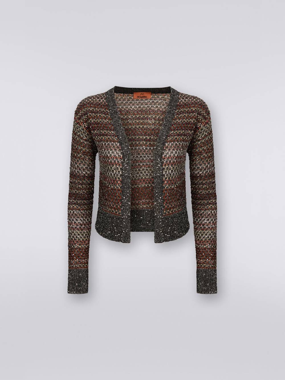 Missoni Cardigan corto in maglia a rete con paillettes Promozione