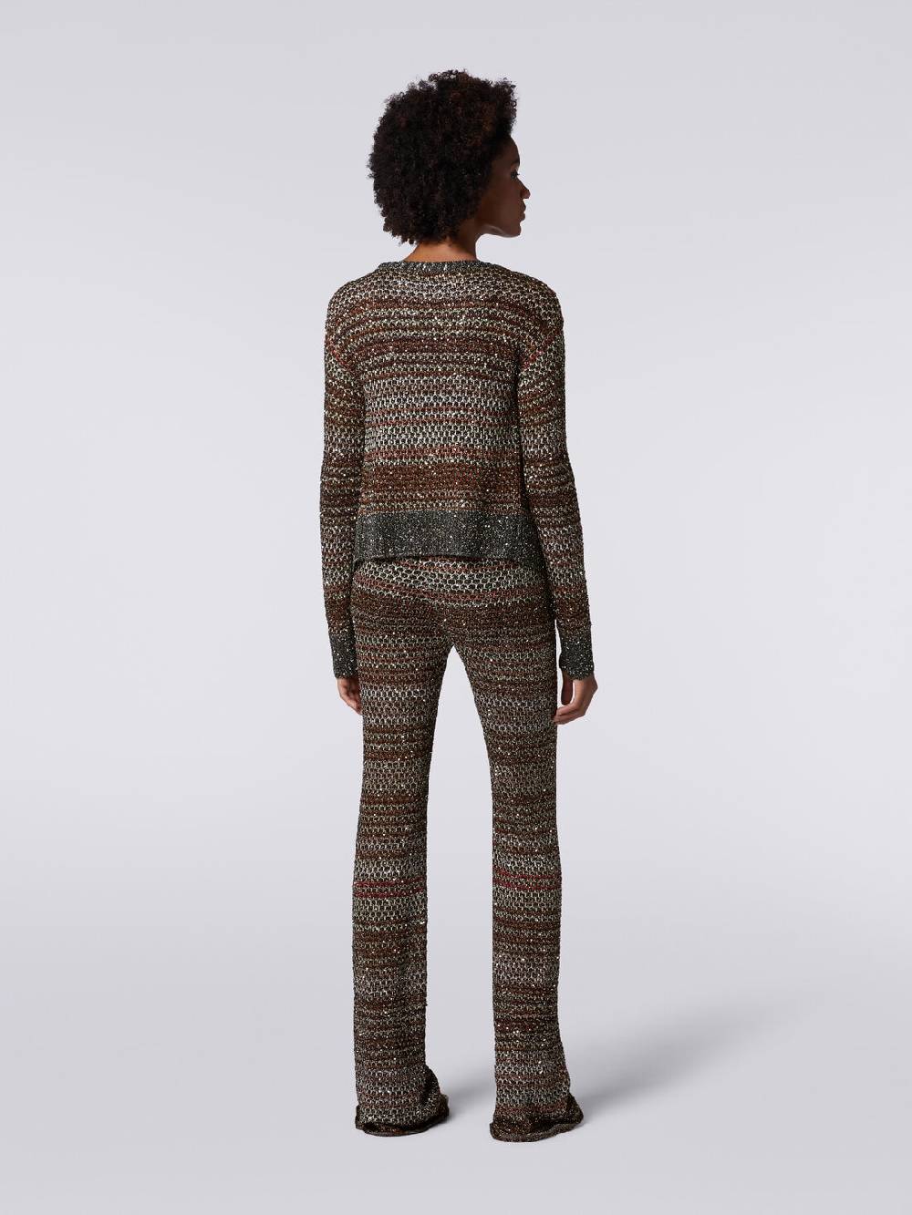 Missoni Cardigan corto in maglia a rete con paillettes Promozione