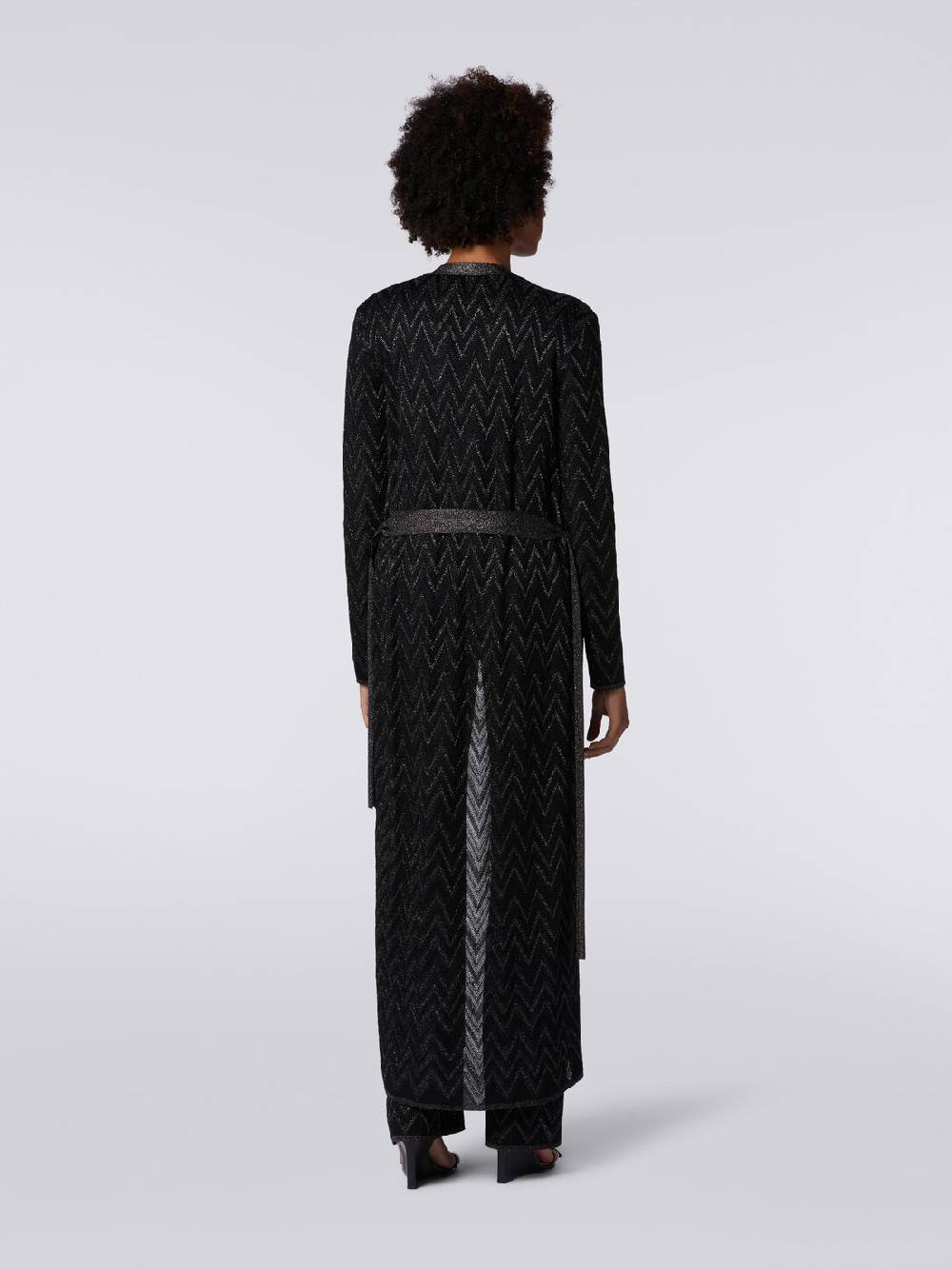 Missoni Cardigan lungo in maglia chevron con lurex Soddisfazione Garantita