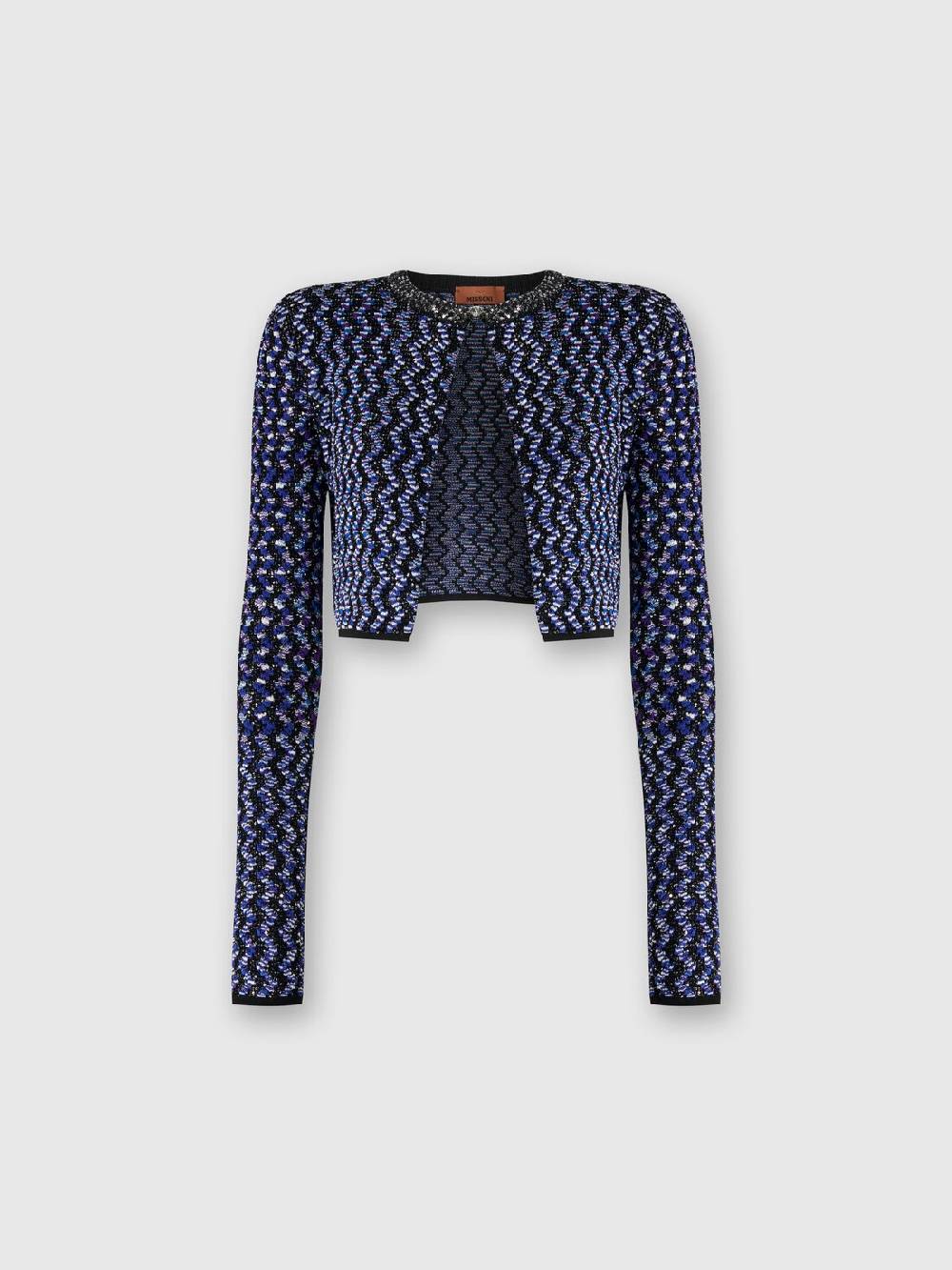 Missoni Cardigan zig zag goffrato con paillettes Acquista Ora