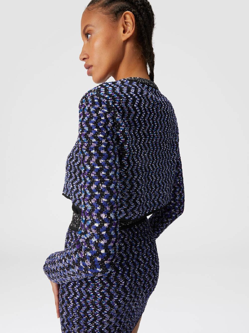 Missoni Cardigan zig zag goffrato con paillettes Acquista Ora
