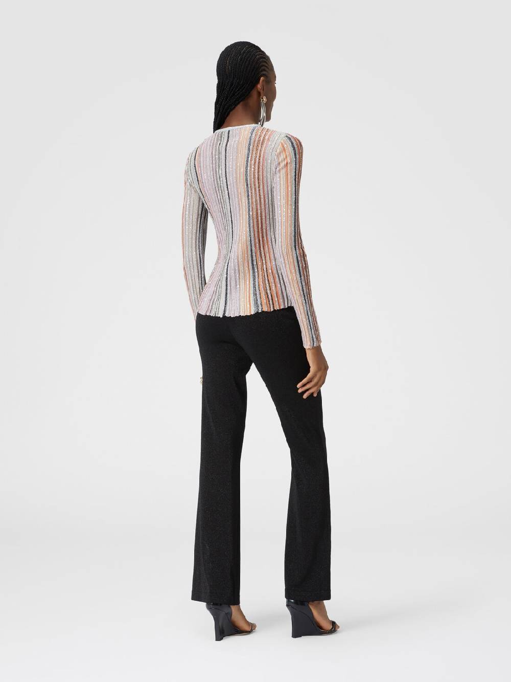 Missoni Pantaloni dritti in viscosa effetto glitter Fino Al -60%