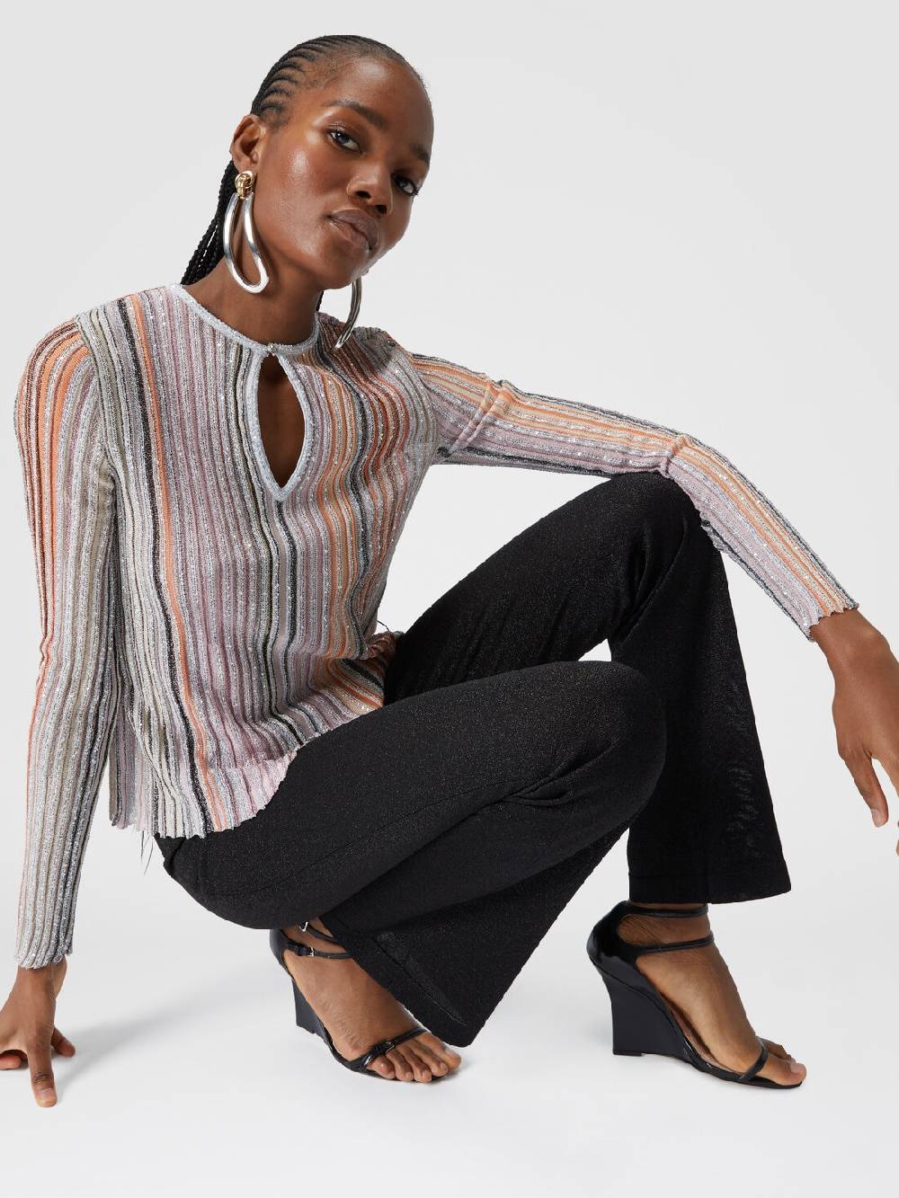 Missoni Pantaloni dritti in viscosa effetto glitter Fino Al -60%