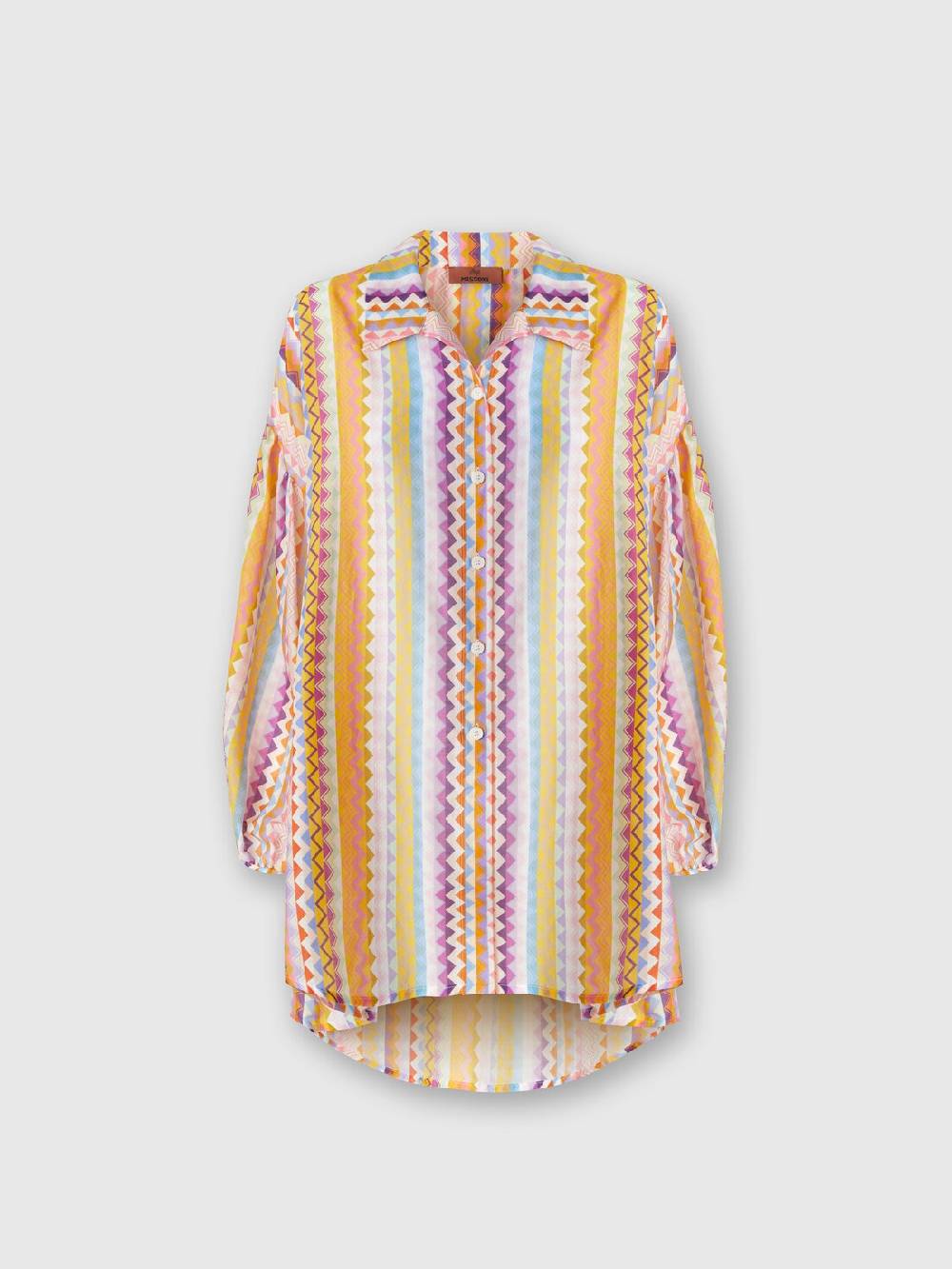 Missoni Blusa oversize in seta e cotone stampa zig zag Shopping Online