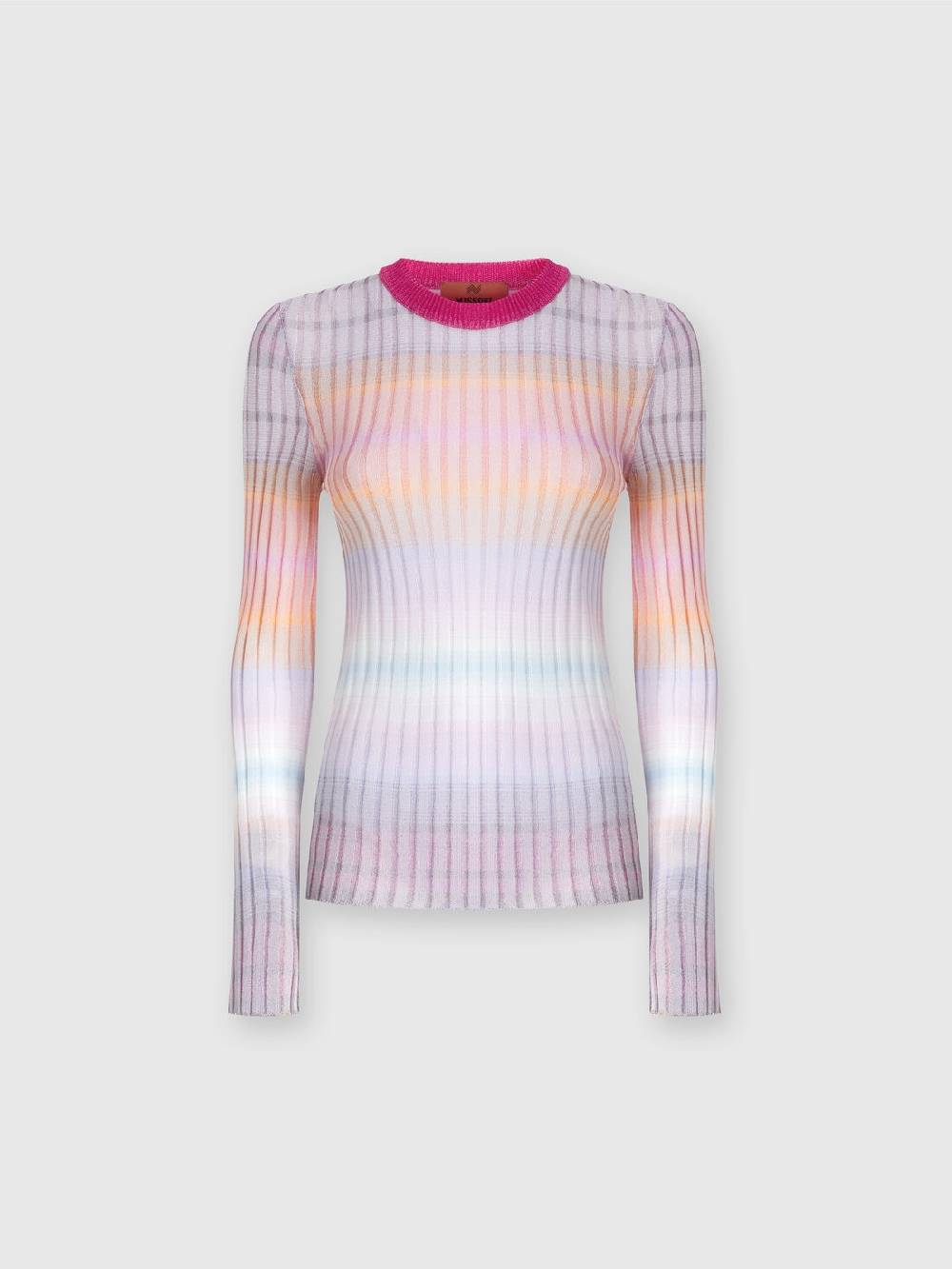 Missoni Maglia girocollo a coste con colletto a contrasto Affare Del Giorno