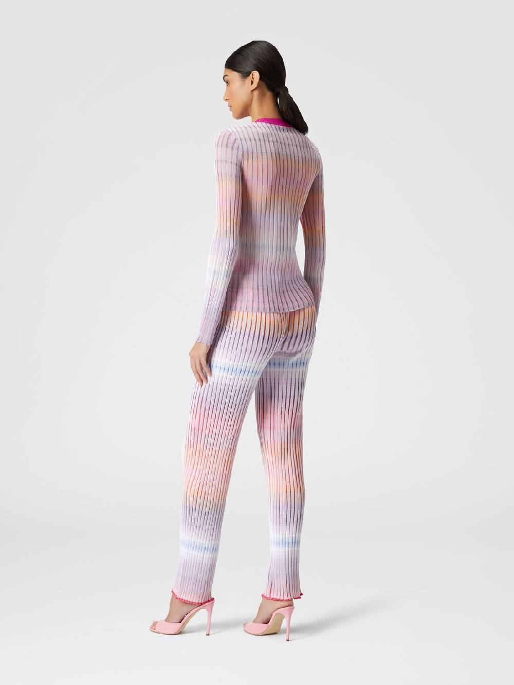 Missoni Pantaloni dritti in viscosa a coste Prezzo Ridotto