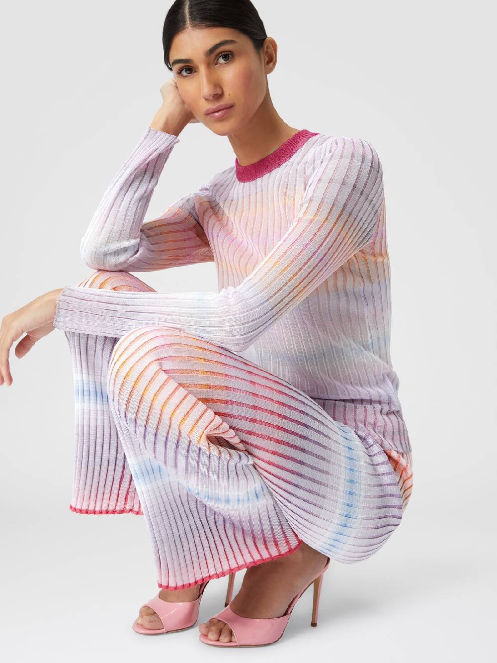 Missoni Pantaloni dritti in viscosa a coste Prezzo Ridotto