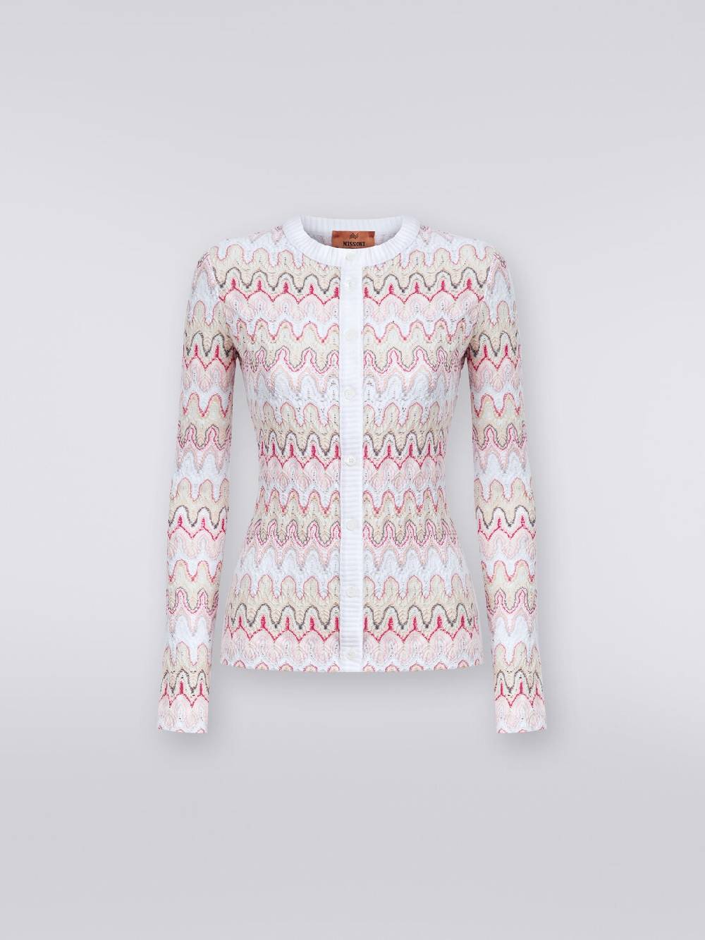 Missoni Cardigan in maglia con profili a contrasto e motivo a onde Outlet