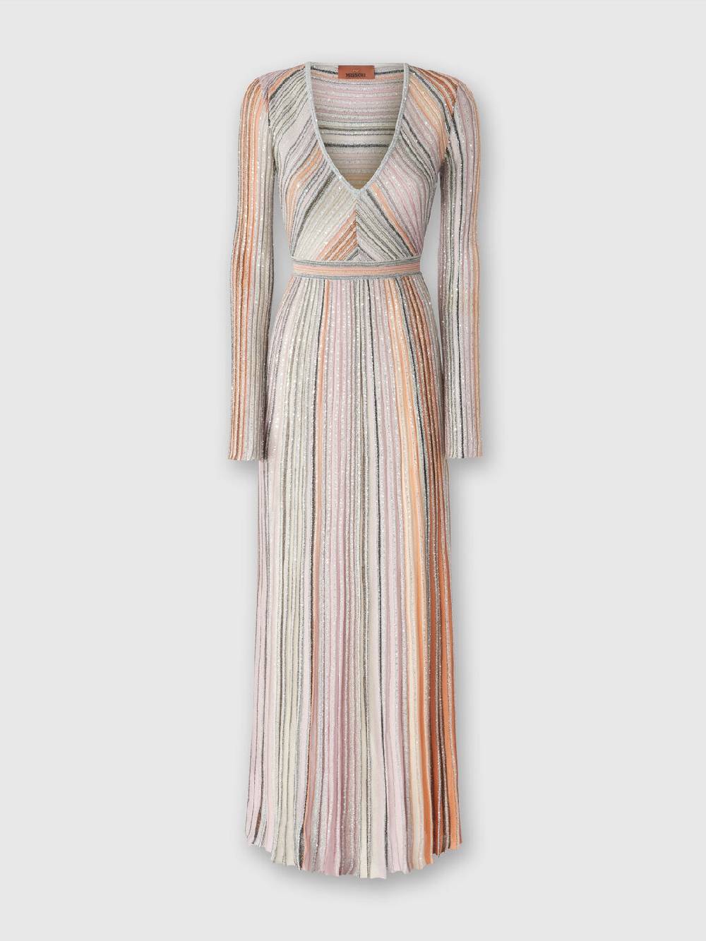 Missoni Abito lungo in maglia plissée lamé Saldi