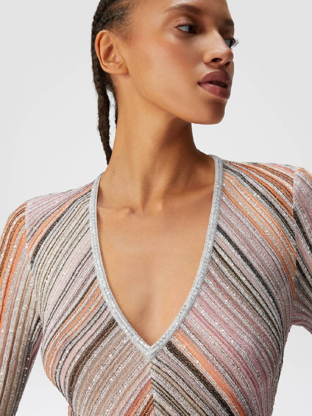 Missoni Abito lungo in maglia plissée lamé Saldi