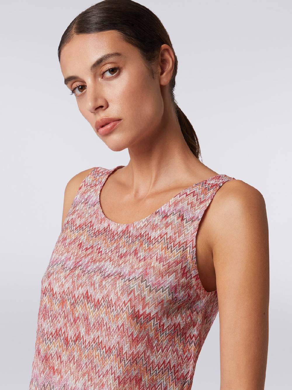 Missoni Canottiera in misto viscosa lamé chevron Offerte