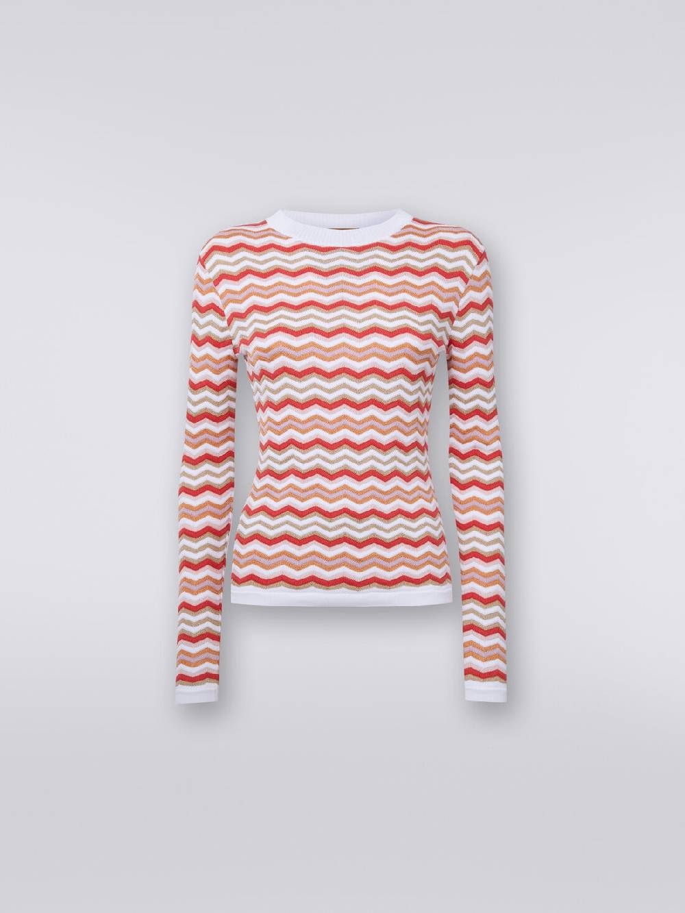 Missoni Pullover girocollo in cotone e viscosa zig zag Vendita Economica