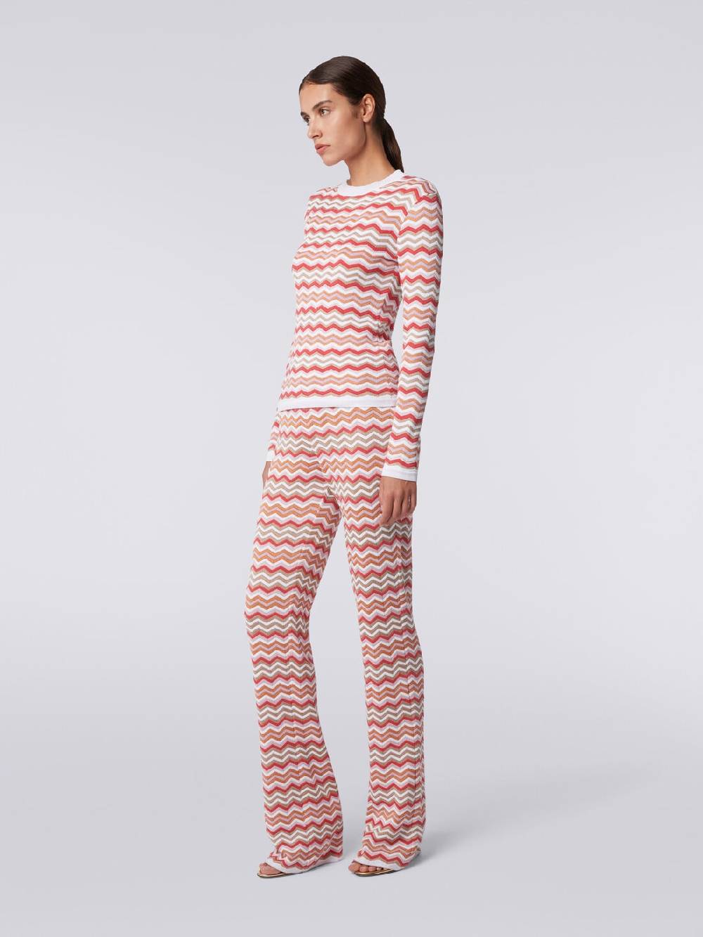 Missoni Pullover girocollo in cotone e viscosa zig zag Vendita Economica