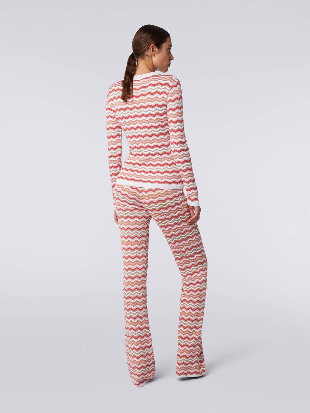 Missoni Pullover girocollo in cotone e viscosa zig zag Vendita Economica