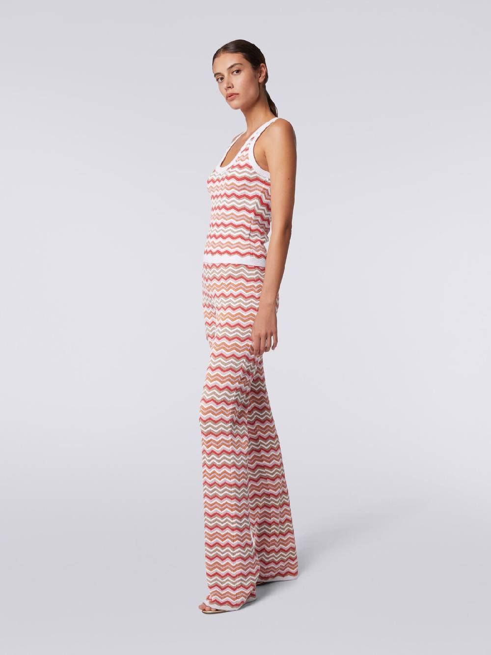 Missoni Pantaloni in maglia di cotone e viscosa zig zag I Più Venduti