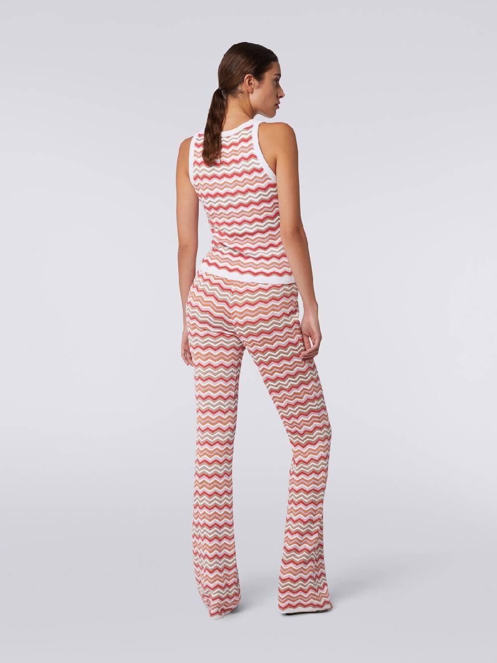 Missoni Pantaloni in maglia di cotone e viscosa zig zag I Più Venduti