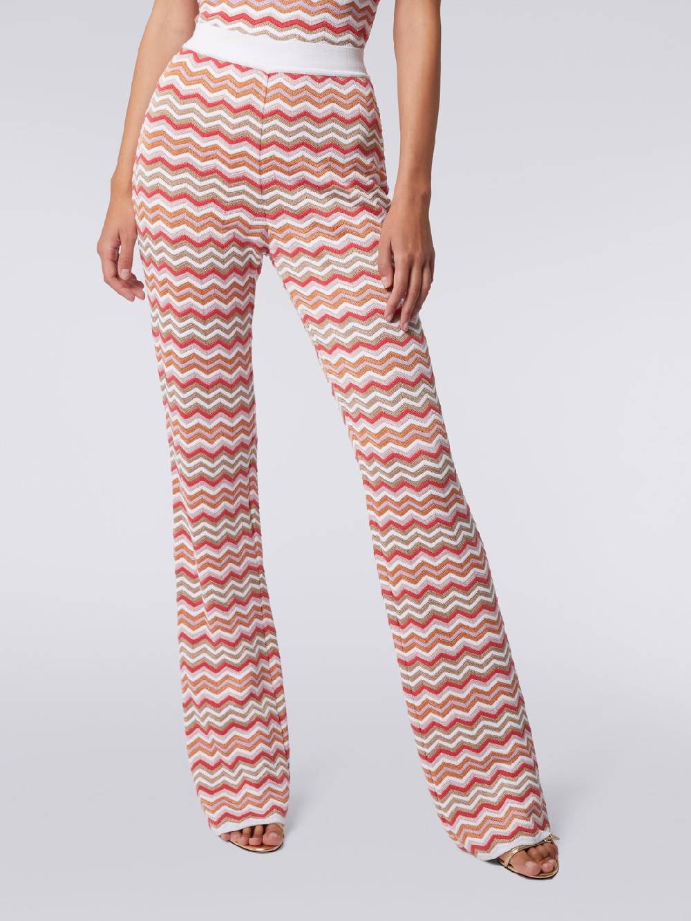 Missoni Pantaloni in maglia di cotone e viscosa zig zag I Più Venduti