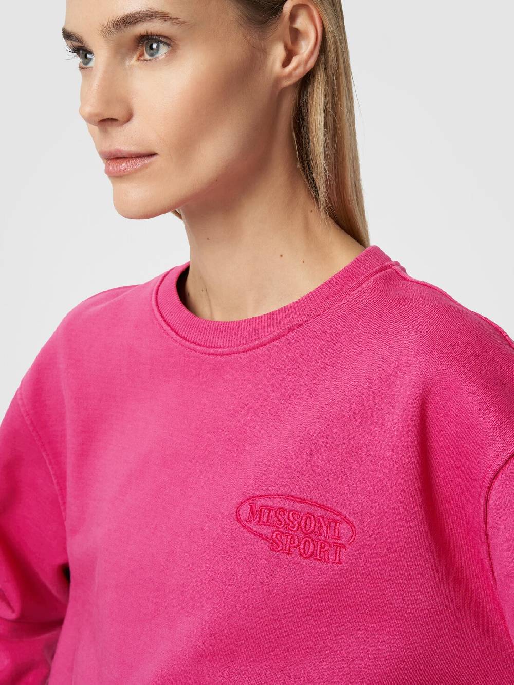 Missoni Felpa girocollo in cotone con logo In Saldo