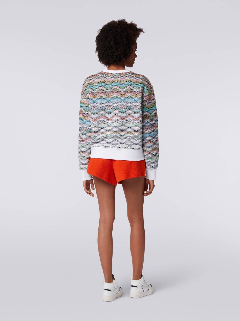 Missoni Felpa girocollo in maglia con lurex e logo Moda