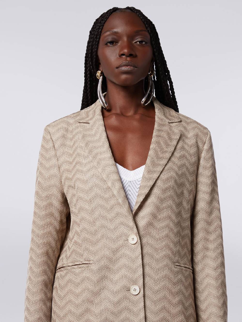 Missoni Blazer monopetto in cotone chevron Promozione