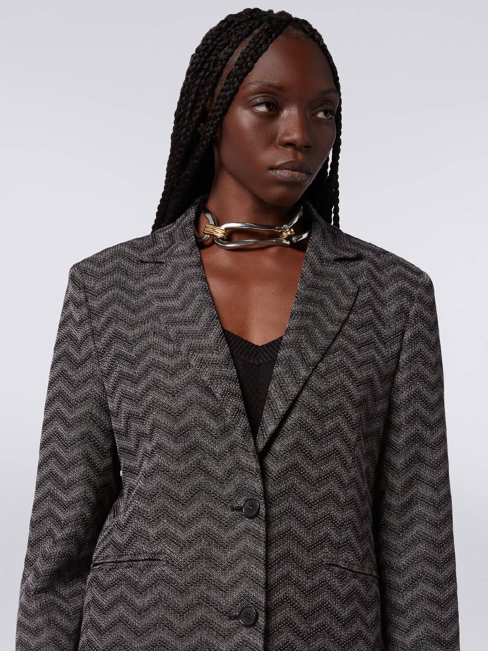 Missoni Blazer monopetto in cotone chevron In Linea