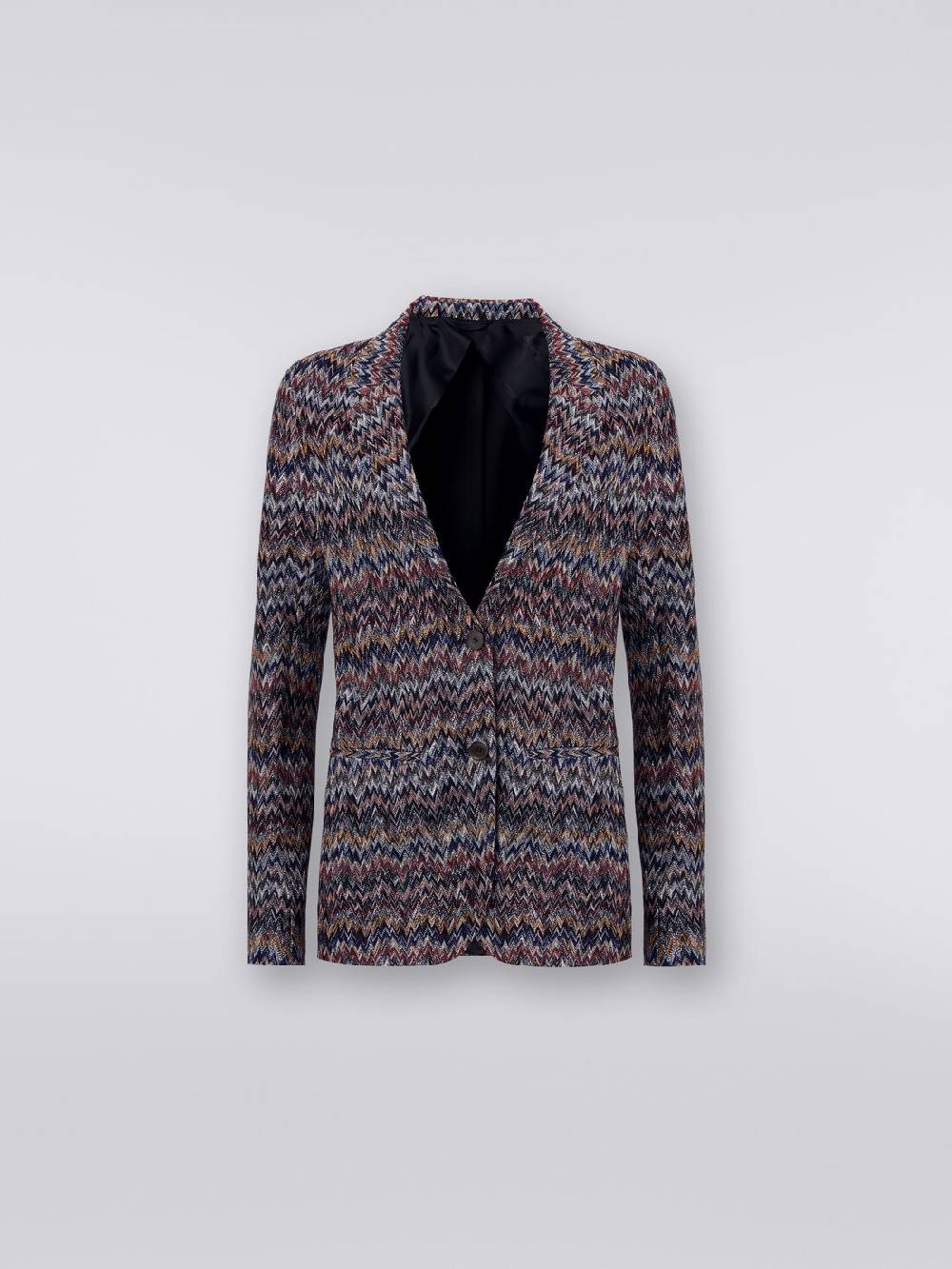 Missoni Blazer in misto viscosa zig zag con lurex Nuovo
