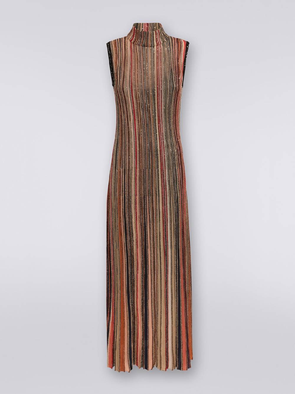 Missoni Abito lungo in maglia a righe verticali con paillettes Promozione