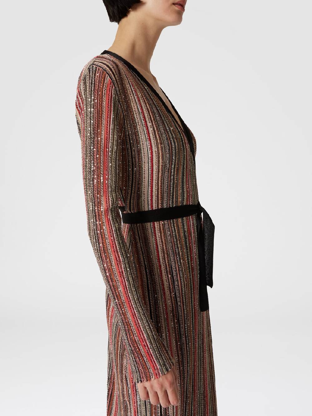 Missoni Abito lungo con chiusura a portafoglio e paillettes Spedizione Gratuita