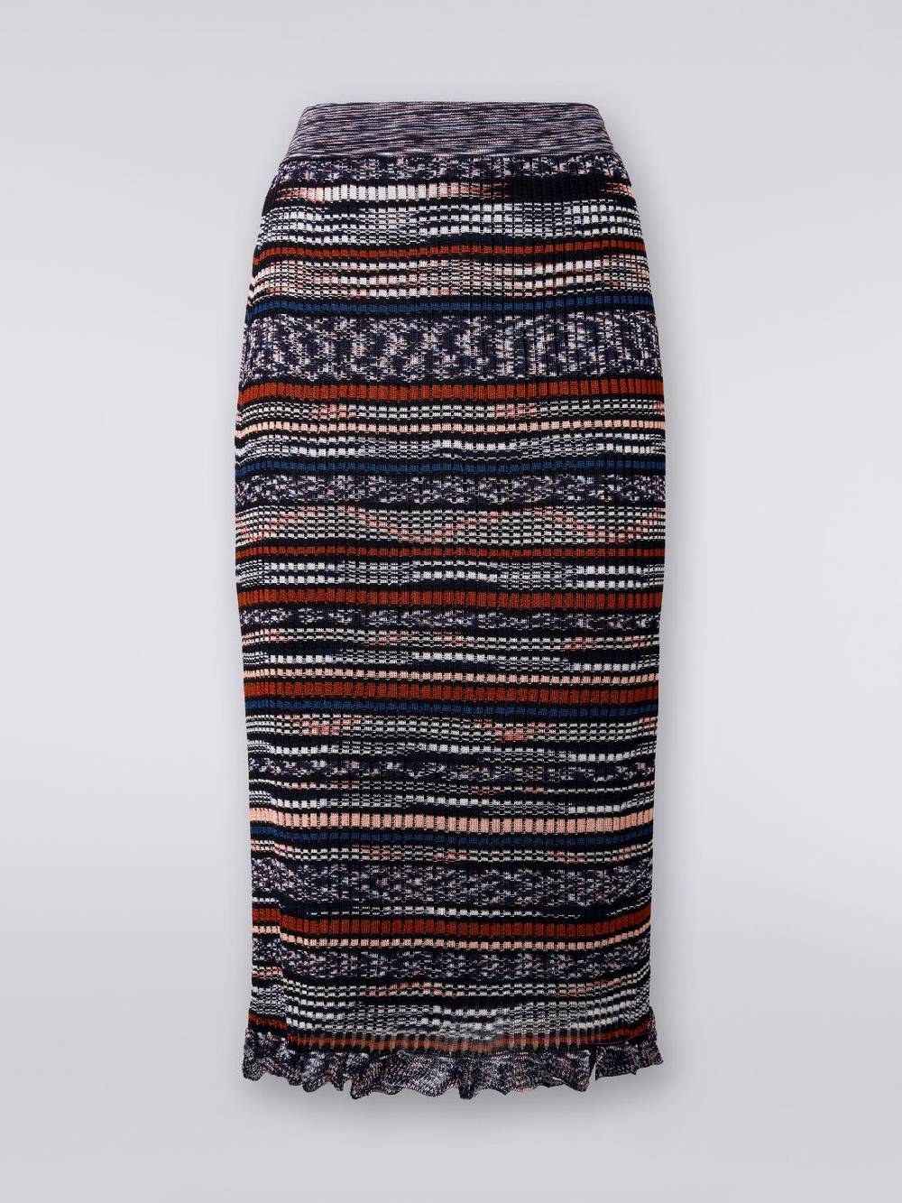 Missoni Gonna midi a costine in viscosa fiammata Negozi Online