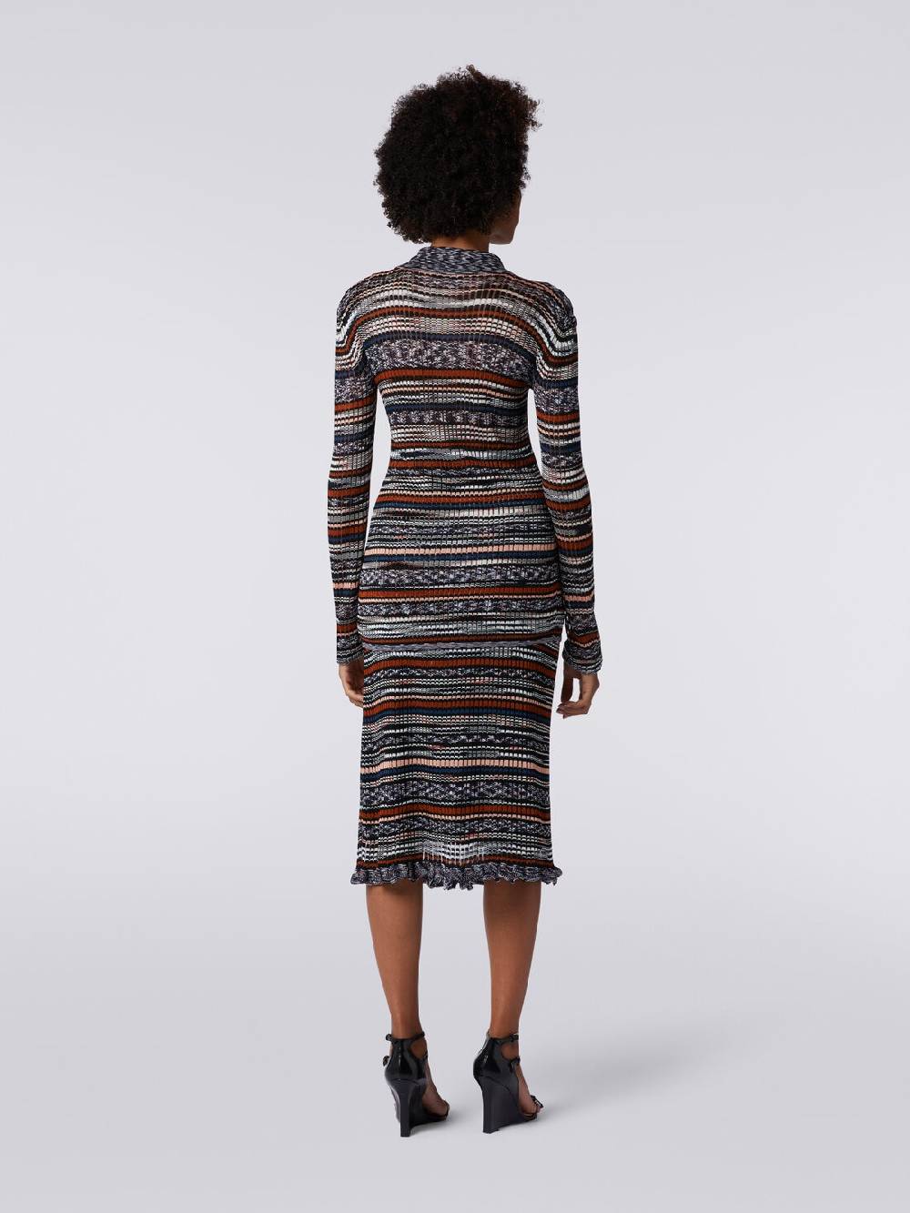 Missoni Gonna midi a costine in viscosa fiammata Negozi Online