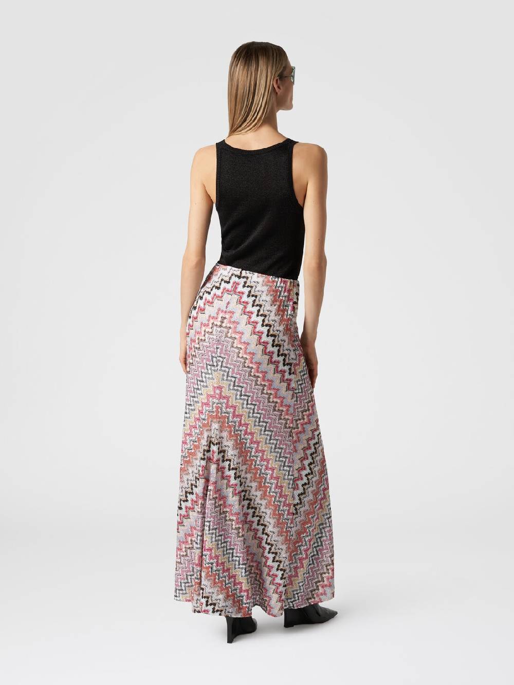 Missoni Gonna lunga in viscosa lamé zig zag Consegna Veloce