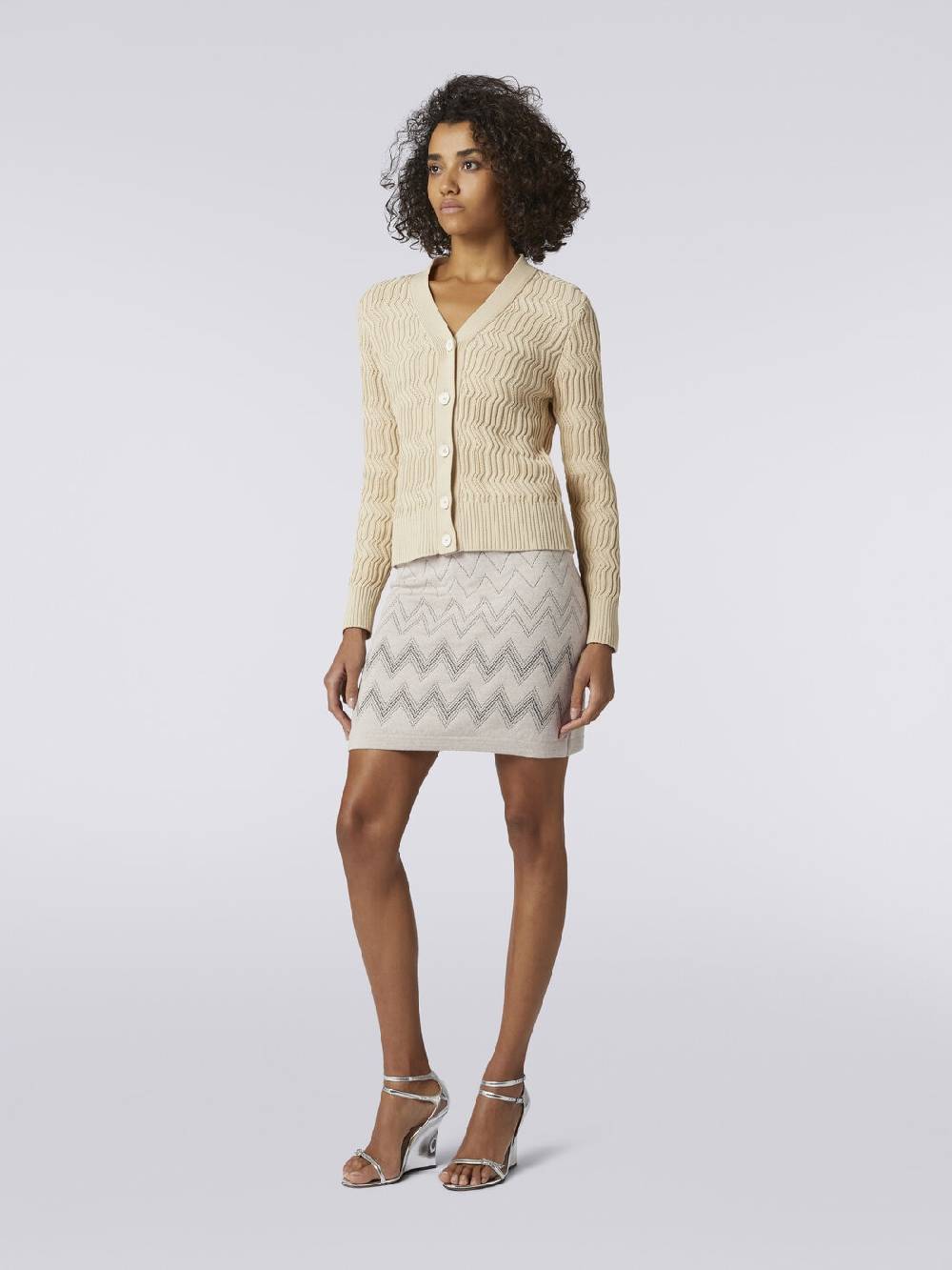 Missoni Minigonna in lana e viscosa zig zag con lurex Fino Al -60%
